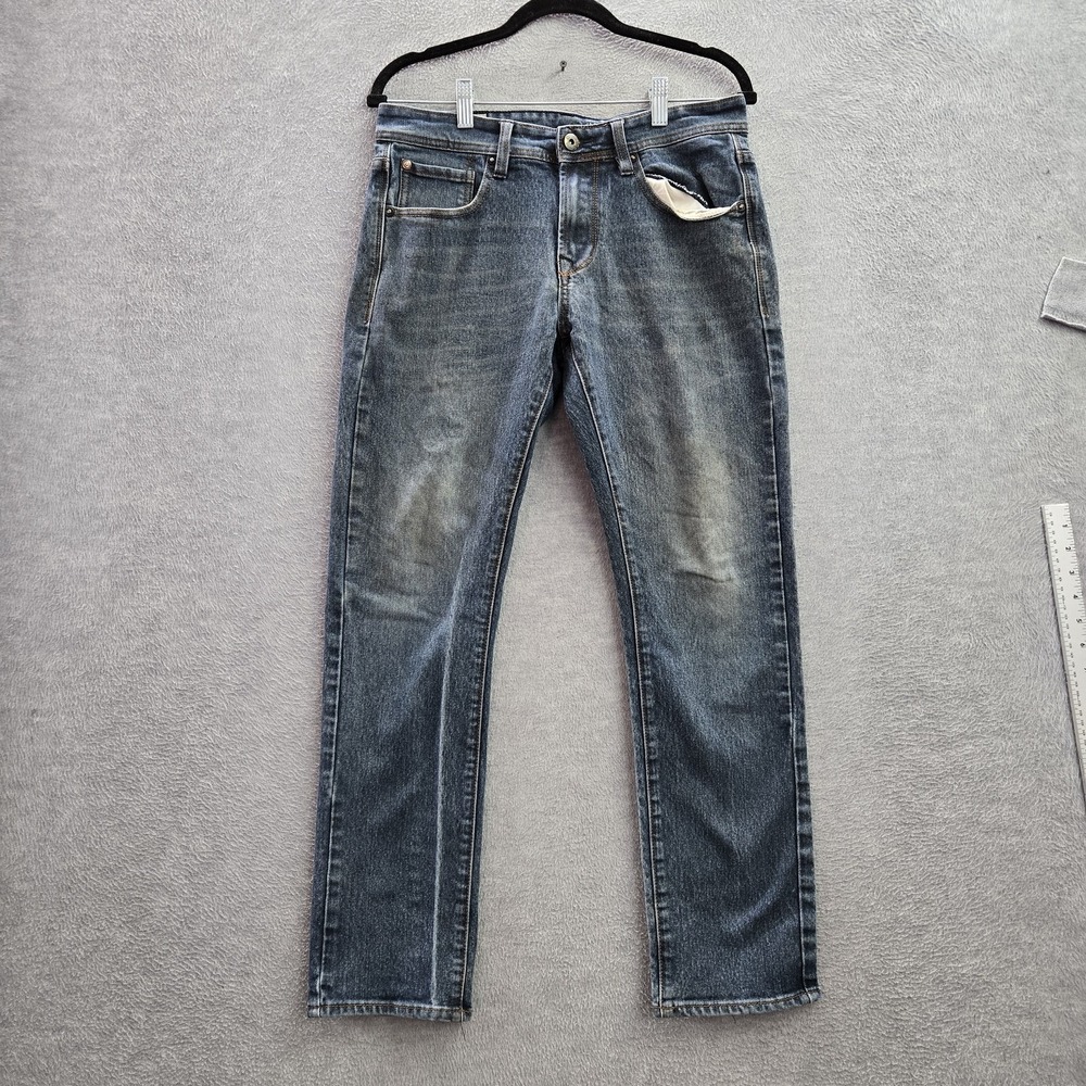 MBX Men Jeans 30X30 Blue Denim Slim Stretch 28" Inseam
